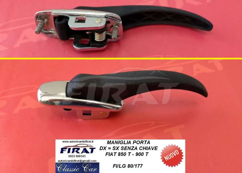 MANIGLIA PORTA FIAT 600T - 850T ANT.DX NERA 80/177